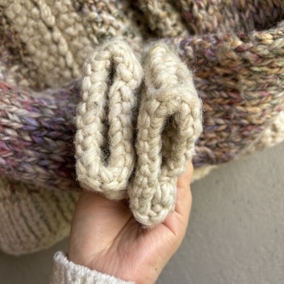 Anthropologie Angel of the North Wool Blend Multi-color Front Zipper Sweater M - Picture 11 of 11